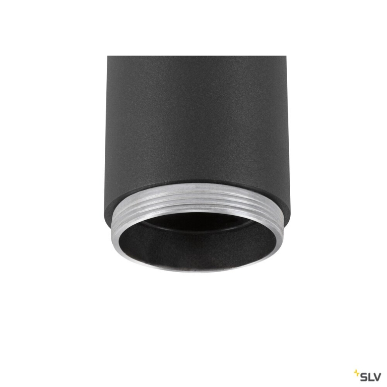 SLV LALU®, Pendelleuchte, E27 Base, Mix&Match, Pendellänge 200 cm, 1 x max. 10 W, schwarz