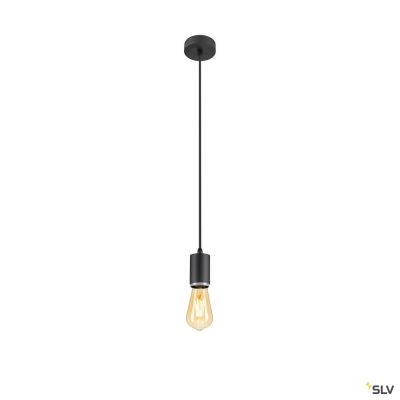 SLV LALU®, Pendelleuchte, E27 Base, Mix&Match, Pendellänge 200 cm, 1 x max. 10 W, schwarz