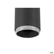 LALU®, Pendelleuchte, E27 Base, Mix&Match, Pendellänge 200 cm, 1 x max. 10 W, schwarz