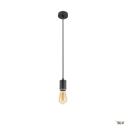LALU®, Pendelleuchte, E27 Base, Mix&Match, Pendellänge 200 cm, 1 x max. 10 W, schwarz
