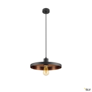 LALU®, Pendelleuchte, E27 Base, Mix&Match, Pendellänge 200 cm, 1 x max. 10 W, schwarz