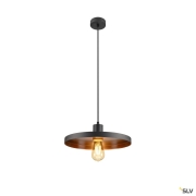 LALU®, Pendelleuchte, E27 Base, Mix&Match, Pendellänge 200 cm, 1 x max. 10 W, schwarz
