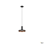 LALU®, Pendelleuchte, LED Base, Mix&Match, recessed canopy, Pendellänge 200 cm, 2700/3000K, 40°, PHASE, schwarz