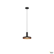 LALU®, Pendelleuchte, LED Base, Mix&Match, recessed canopy, Pendellänge 200 cm, 2700/3000K, 40°, PHASE, schwarz