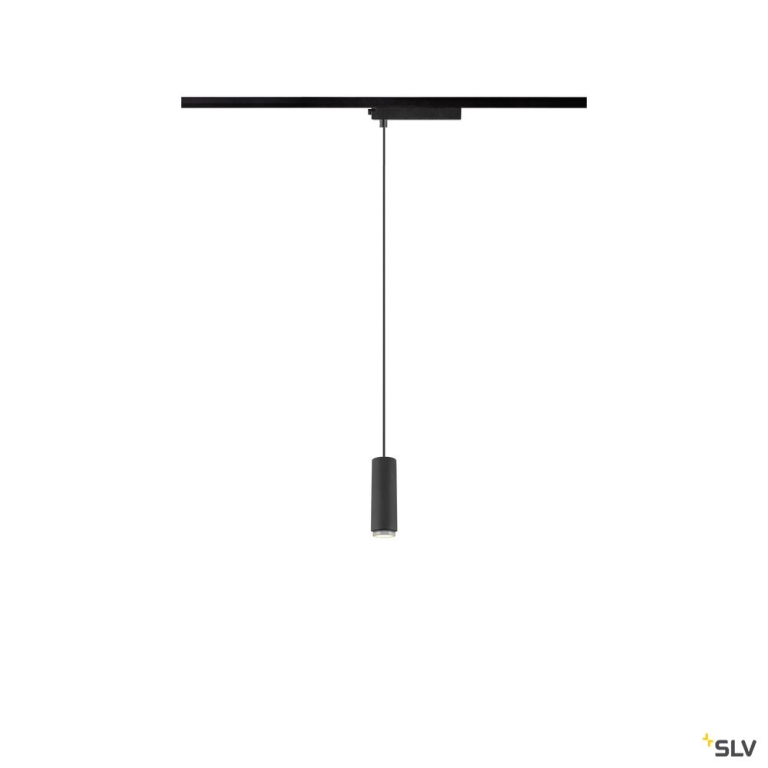 SLV LALU®, 1~Pendelleuchte, PHASE, LED Base, Mix&Match, Pendellänge 200 cm, 2700/3000K, 40°, schwarz