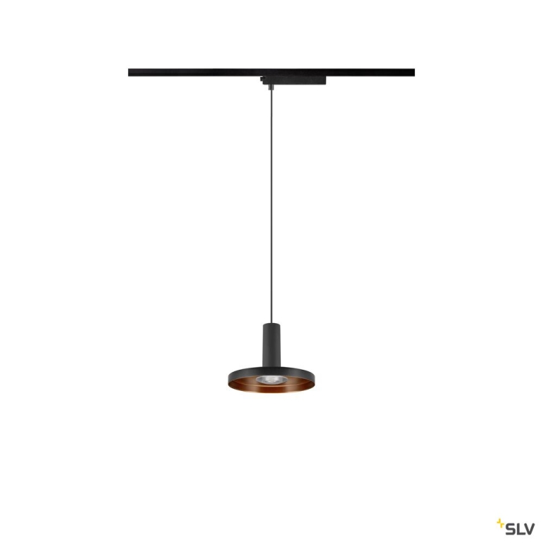 SLV LALU®, 1~Pendelleuchte, PHASE, LED Base, Mix&Match, Pendellänge 200 cm, 2700/3000K, 40°, schwarz