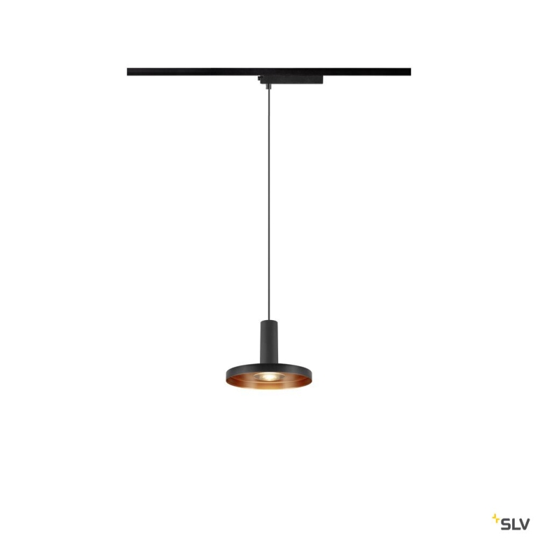 SLV LALU®, 1~Pendelleuchte, PHASE, LED Base, Mix&Match, Pendellänge 200 cm, 2700/3000K, 40°, schwarz