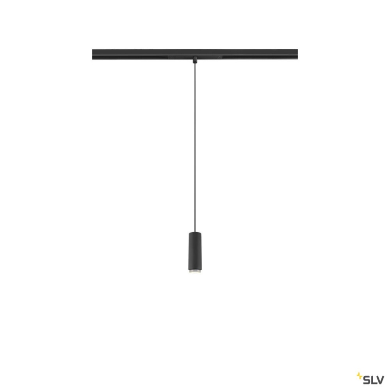 SLV LALU®, 48V Pendelleuchte, DALI, LED Base, Mix&Match, Pendellänge 200 cm, 2700/3000K, 40°, schwarz