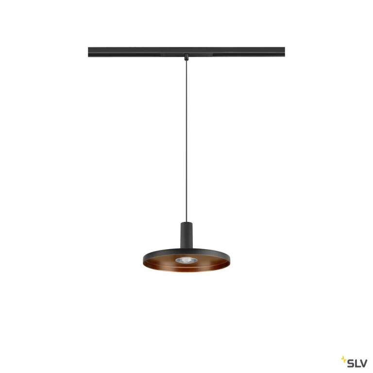 SLV LALU®, 48V Pendelleuchte, DALI, LED Base, Mix&Match, Pendellänge 200 cm, 2700/3000K, 40°, schwarz