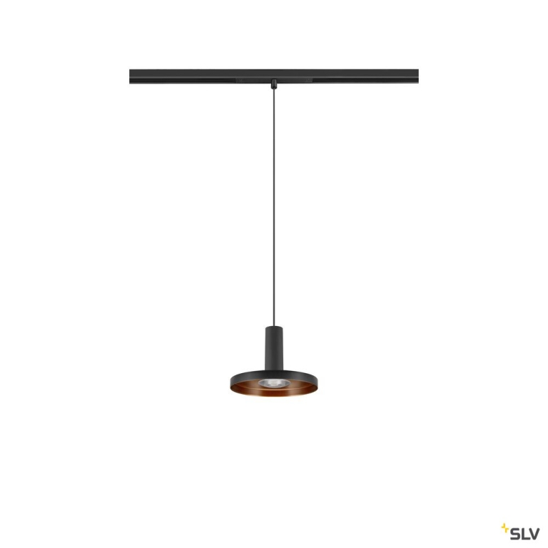 SLV LALU®, 48V Pendelleuchte, DALI, LED Base, Mix&Match, Pendellänge 200 cm, 2700/3000K, 40°, schwarz