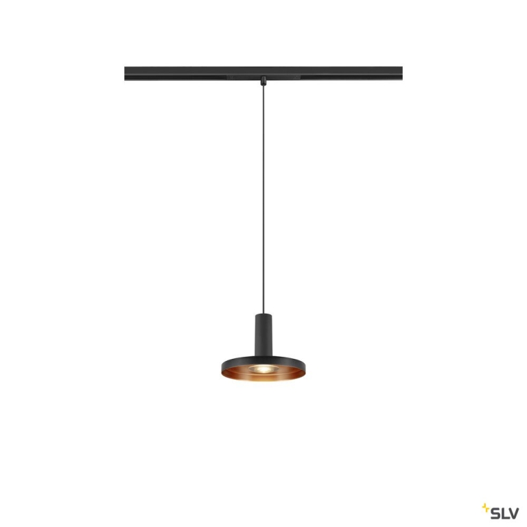 SLV LALU®, 48V Pendelleuchte, DALI, LED Base, Mix&Match, Pendellänge 200 cm, 2700/3000K, 40°, schwarz