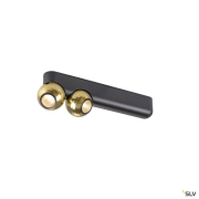 DYSKO, Wand- und Deckenaufbauleuchte, double, PHASE, 2700K, 13 W, 36°, schwarz / gold