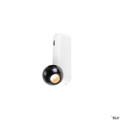 SLV DYSKO, Wand- und Deckenaufbauleuchte, switch, single, PHASE, 2700K, 6.7 W, 36°, weiß / schwarz