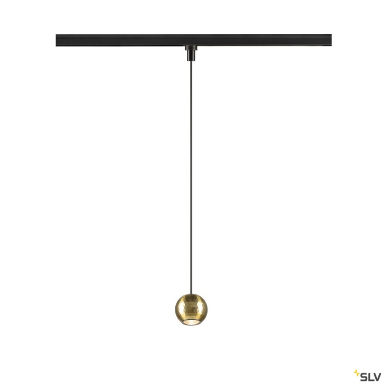 SLV DYSKO, 1~ Pendelleuchte, PHASE, Pendellänge 200 cm, 2700K, 36°, schwarz / gold