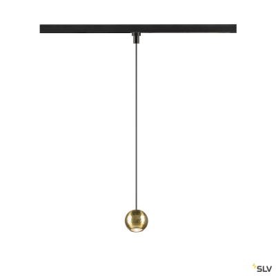 SLV DYSKO, 1~ Pendelleuchte, PHASE, Pendellänge 200 cm, 2700K, 36°, schwarz / gold