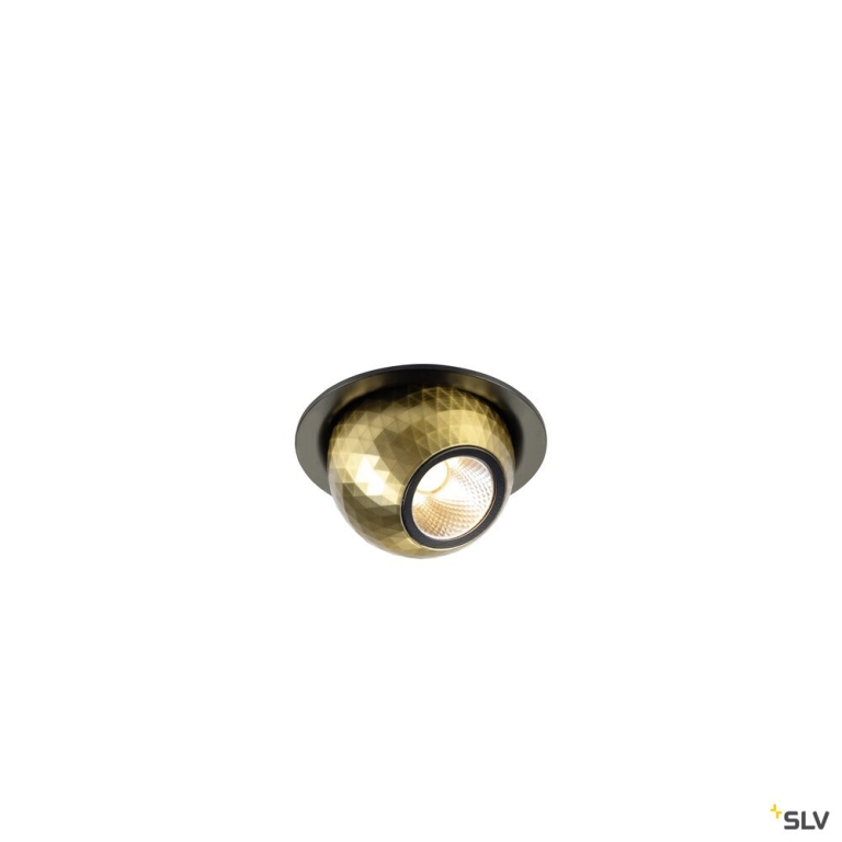 SLV DYSKO, Deckeneinbauleuchte, rund, PHASE, 2700K, 6.4 W, 36°, schwarz / gold
