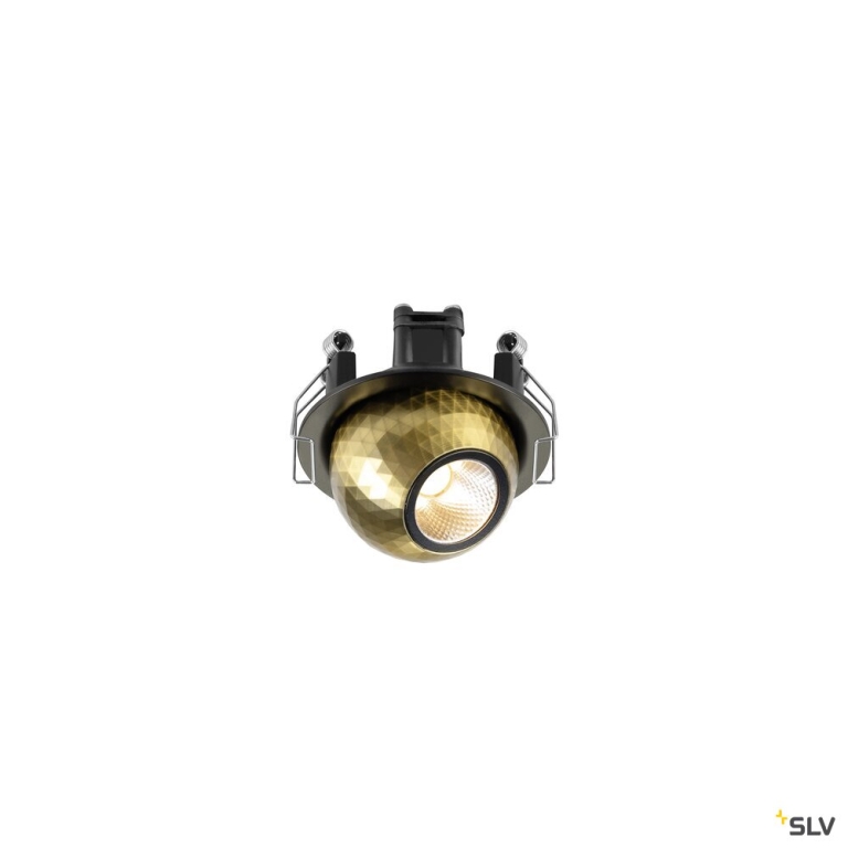 SLV DYSKO, Deckeneinbauleuchte, rund, PHASE, 2700K, 6.4 W, 36°, schwarz / gold