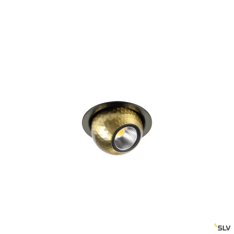 SLV DYSKO, Deckeneinbauleuchte, rund, PHASE, 2700K, 6.4 W, 36°, schwarz / gold