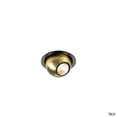 SLV DYSKO, Deckeneinbauleuchte, rund, PHASE, 2700K, 6.4 W, 36°, schwarz / gold