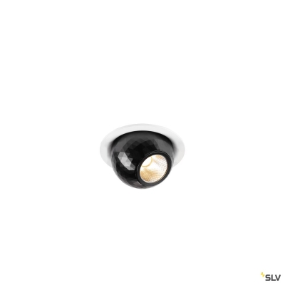 SLV DYSKO, Deckeneinbauleuchte, rund, PHASE, 2700K, 6.4 W, 36°, weiß / schwarz