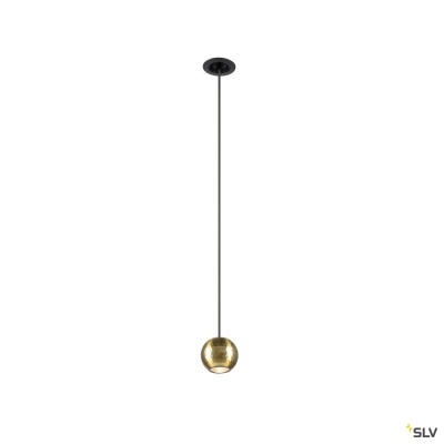 SLV DYSKO, Pendelleuchte, PHASE, Pendellänge 200 cm, 2700K, 36°, schwarz / gold