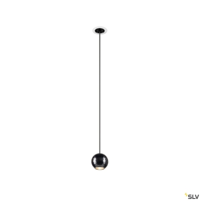 SLV DYSKO, Pendelleuchte, PHASE, Pendellänge 200 cm, 2700K, 36°, weiß / schwarz
