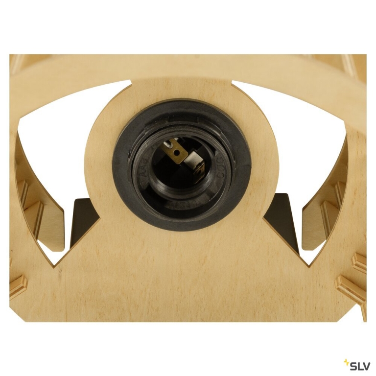 SLV WUD WL, E27, Wandaufbauleuchte, zylindrisch, 1 x max. 40 W, natur