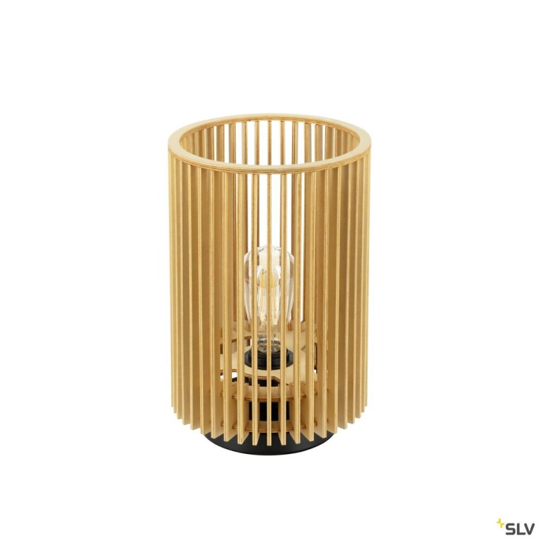 SLV WUD TL, E27, Tischleuchte, zylindrisch, 1 x max. 40 W, natur