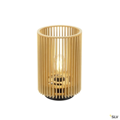 SLV WUD TL, E27, Tischleuchte, zylindrisch, 1 x max. 40 W, natur