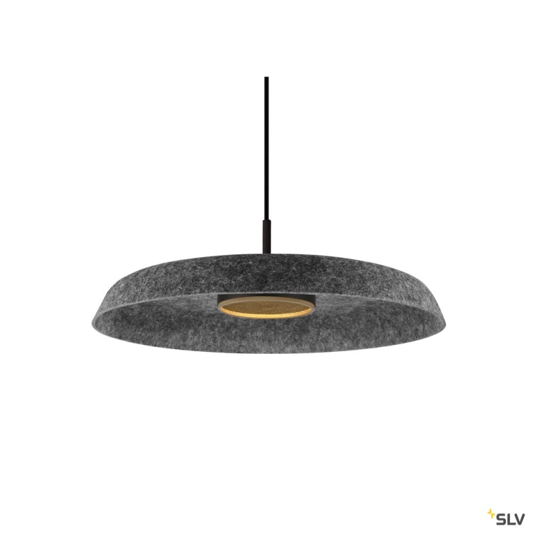 SLV GRIP! FLAT, Felt shade Ø50cm x 6,2cm, anthrazit