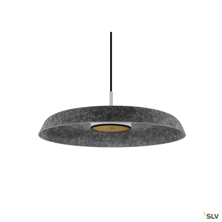 SLV GRIP! FLAT, Felt shade Ø50cm x 6,2cm, anthrazit