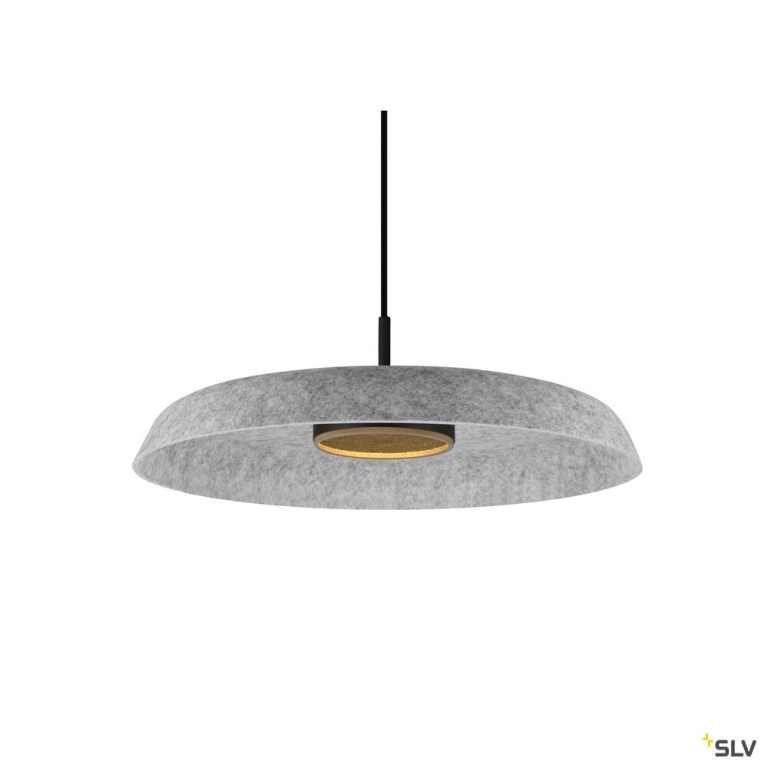 SLV GRIP! FLAT, Felt shade Ø50cm x 6,2cm, grau