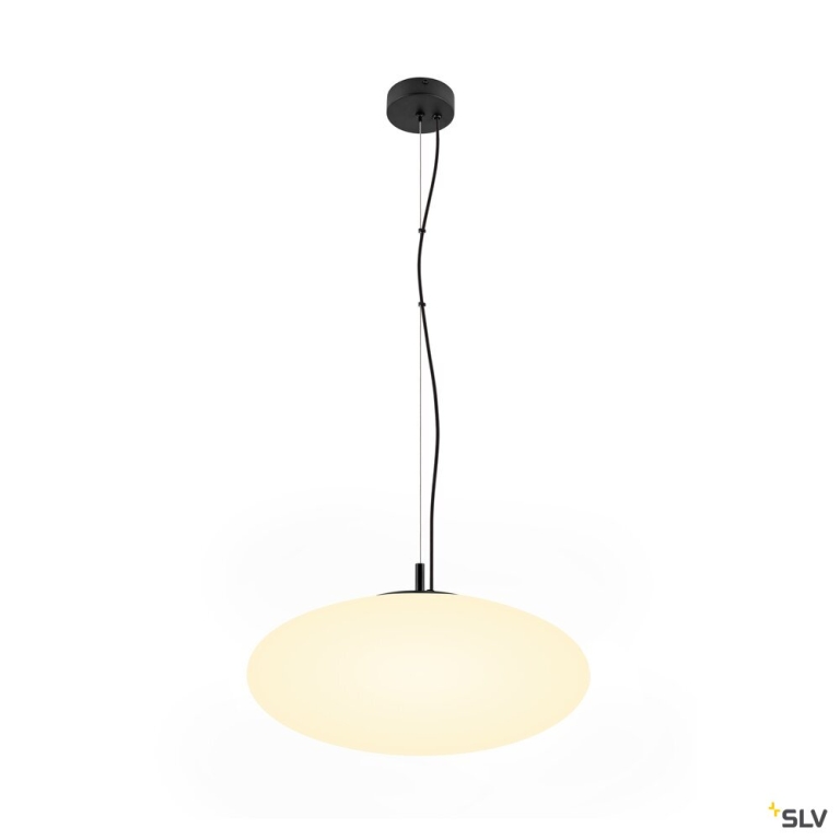 SLV OLYPSO 50, Pendelleuchte, E27, Pendellänge 400 cm, 1 x max. 40 W, schwarz