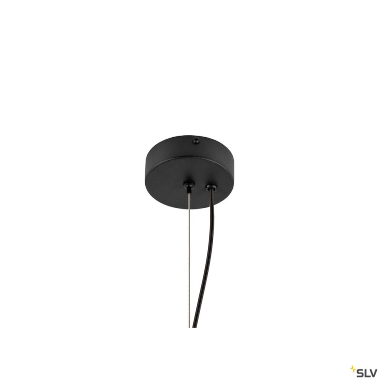 SLV OLYPSO 50, Pendelleuchte, E27, Pendellänge 400 cm, 1 x max. 40 W, schwarz