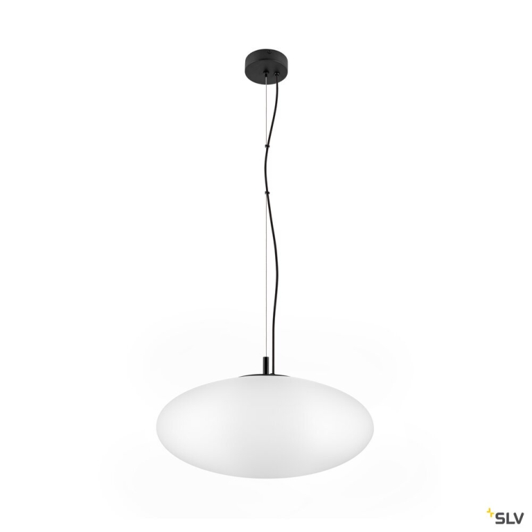 SLV OLYPSO 50, Pendelleuchte, E27, Pendellänge 400 cm, 1 x max. 40 W, schwarz