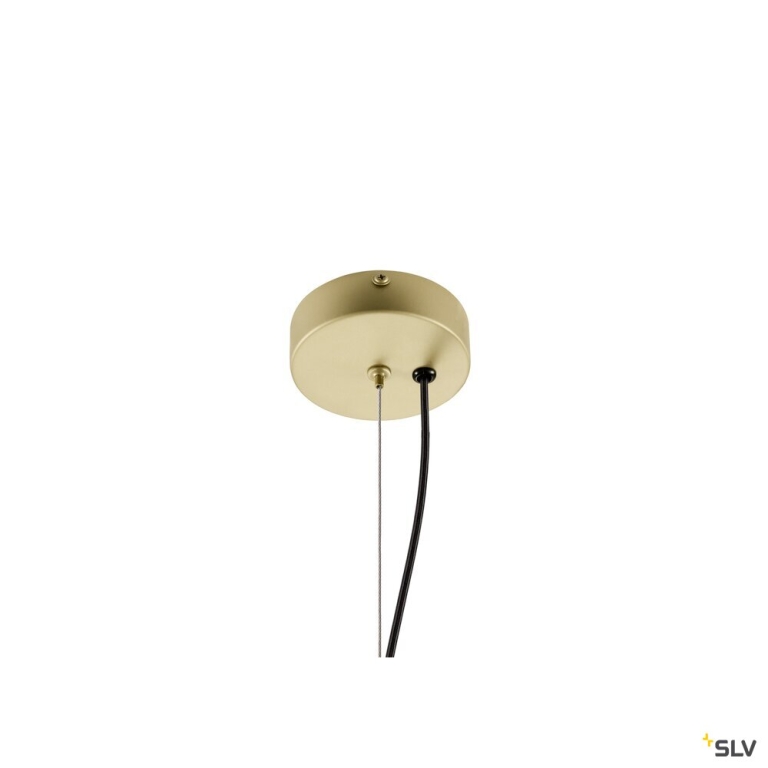 SLV OLYPSO 50, Pendelleuchte, E27, Pendellänge 400 cm, 1 x max. 40 W, gold