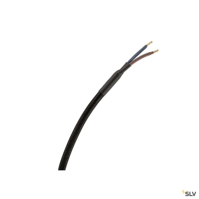 SLV FITU PD, E27, stone, Pendelleuchte, Pendellänge 500 cm, offenes Kabelende, 1 x max. 15 W, schwarz