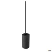 FITU PD, E27, stone, Pendelleuchte, Pendellänge 500 cm, offenes Kabelende, 1 x max. 15 W, schwarz