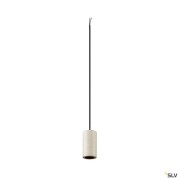 FITU PD, E27, stone, Pendelleuchte, Pendellänge 500 cm, offenes Kabelende, 1 x max. 15 W, beige