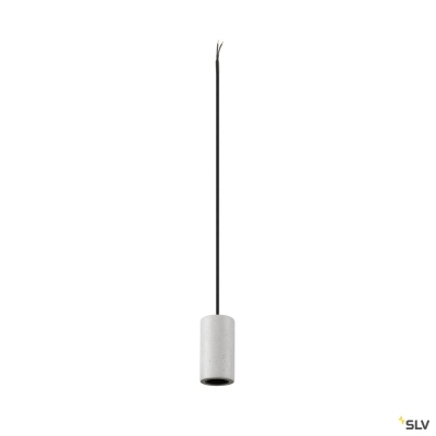 SLV FITU PD, E27, stone, Pendelleuchte, Pendellänge 500 cm, offenes Kabelende, 1 x max. 15 W, grau