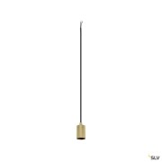 FITU PD, E27, ribbed, Pendelleuchte, Pendellänge 500 cm, offenes Kabelende, 1 x max. 15 W, gold
