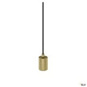 FITU PD, E27, ribbed, Pendelleuchte, Pendellänge 500 cm, offenes Kabelende, 1 x max. 15 W, gold