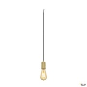 FITU PD, E27, ribbed, Pendelleuchte, Pendellänge 500 cm, offenes Kabelende, 1 x max. 15 W, gold