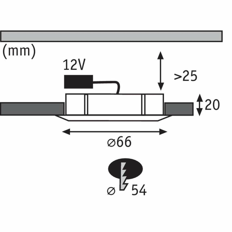 Paulmann Möbeleinbauleuchte Micro Line Structure