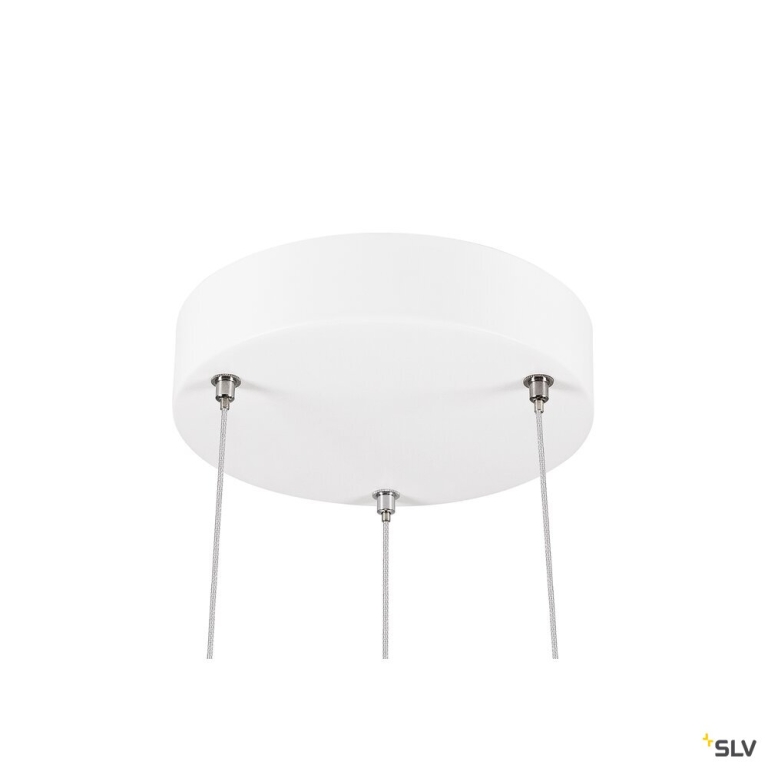 SLV PANEL 60, Pendelleuchte, rund, PHASE, Pendellänge 200 cm, 3000/4000K, 90°, weiß
