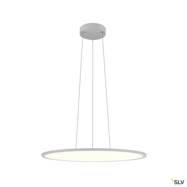 SLV PANEL 60, Pendelleuchte, rund, PHASE, Pendellänge 200 cm, 3000/4000K, 90°, grau