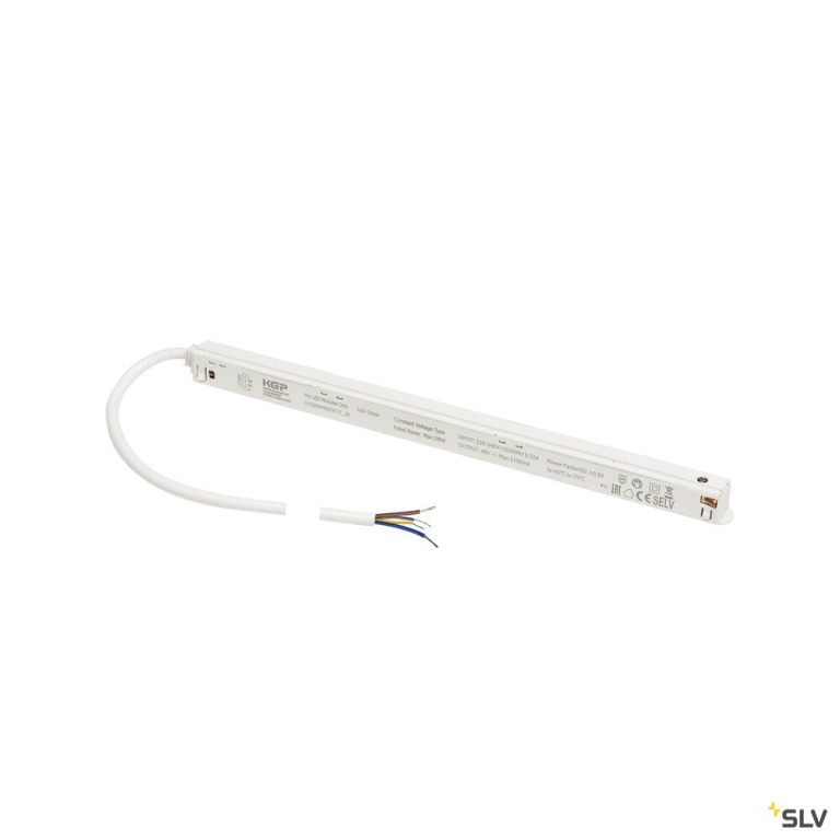 SLV 48V SYSTEM, Intrack LED Treiber, 48VDC, 100 W, inkl. 300 cm Anschlusskabel für 220-240VAC und DALI-Durchverdrahtung, weiß