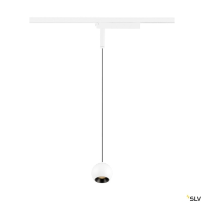 SLV LIGHT EYE® 2.0, 1~ Pendelleuchte, Pendellänge 200 cm, 2700 K, 30°,, weiß / schwarz