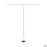 LIGHT EYE® 2.0, 48V Pendelleuchte, DALI, Pendellänge 200 cm, 3000K, 30°, weiß / schwarz