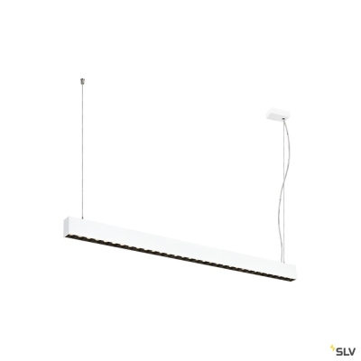 SLV GLENOS® PRO, Pendelleuchte, 1,2m, DALI, UGR16, Pendellänge 210 cm, 3000K, 75°, weiß / schwarz